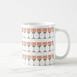 Taza de café de la copa de vino de Rosé