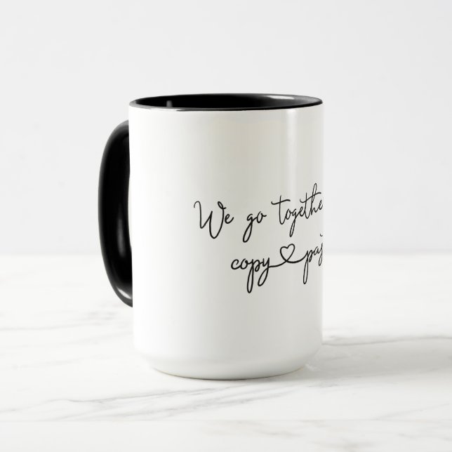 Taza de café de la copia y de la goma (Anverso izquierdo)