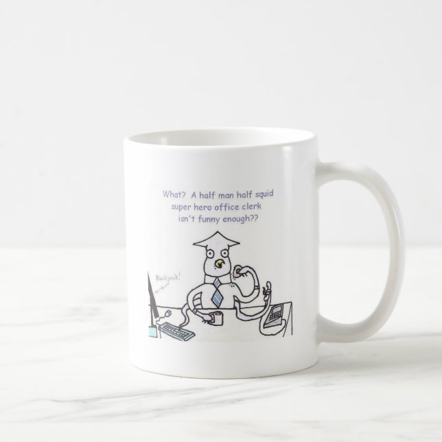 Taza de café de la edición limitada de Squidman (Derecha)