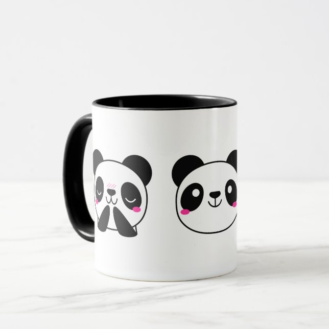 Taza de café de la emoji de la panda (Anverso izquierdo)