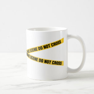 Taza de café de la escena del crimen de la polic