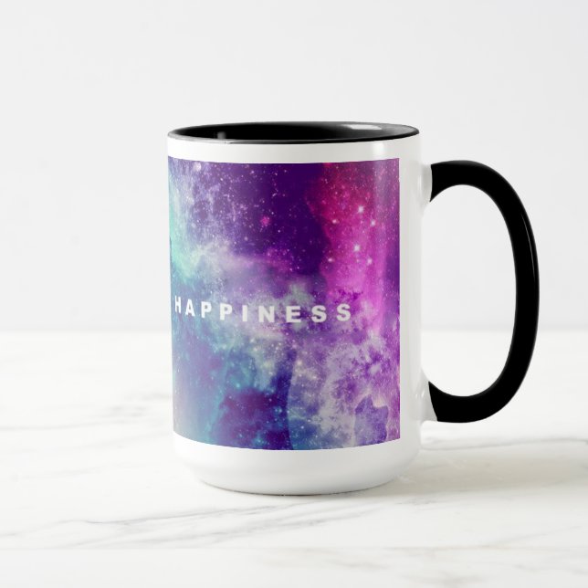 Taza de café de la felicidad 15oz de la galaxia (Derecha)