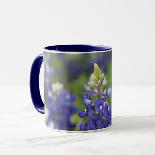 Taza de café de la flor de estado del Bluebonnet (Anverso izquierdo)