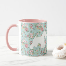 Taza de café de la flor del Schnauzer