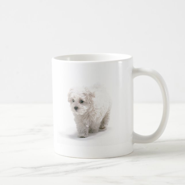 Taza de café de la foto de Bichon Frise (Derecha)