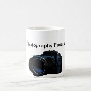 Taza de café de la fotografía de la cámara