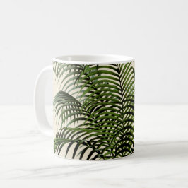 Taza de café de la fronda de la palma