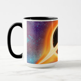 Taza de café de la galaxia del agujero negro cósmi