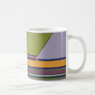Taza de café de la lavanda y del naranja