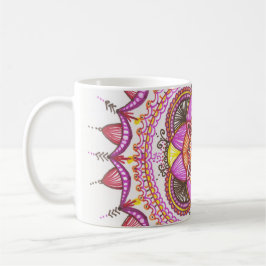 Taza de café de la mandala de la sol