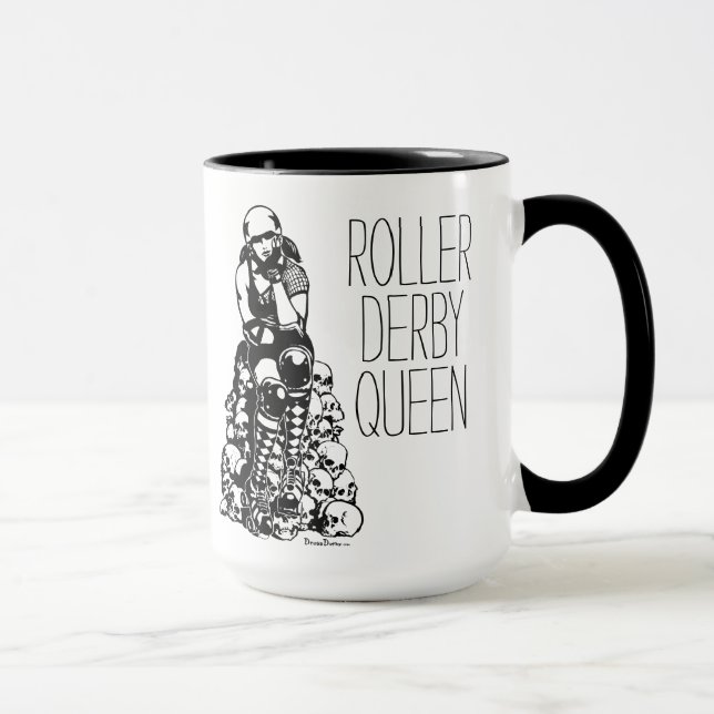 Taza de café de la manija del negro de la reina de (Derecha)