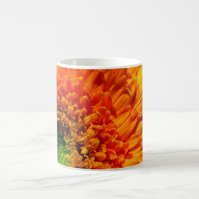 Taza de café de la margarita anaranjada (Centro)