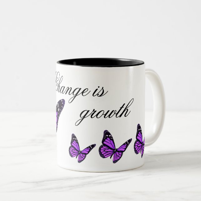 Taza de café de la mariposa de la orquídea (Anverso derecho)