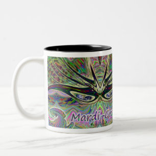 Taza de café de la máscara del carnaval