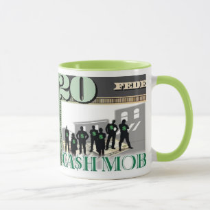 Taza de café de la moneda de la multitud del