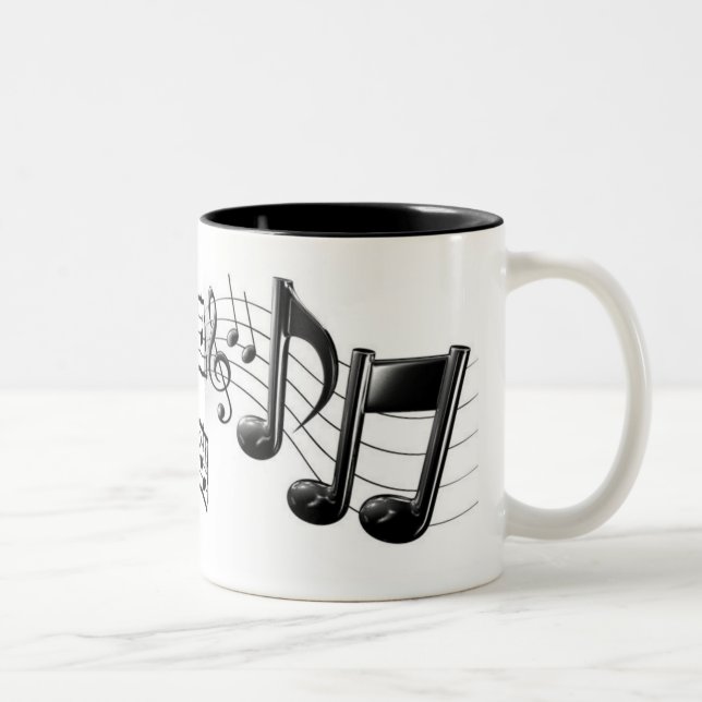 Taza de café de la nota de la música (Derecha)