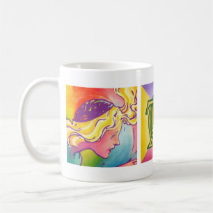 Taza de café de la onza - onza con policromo y