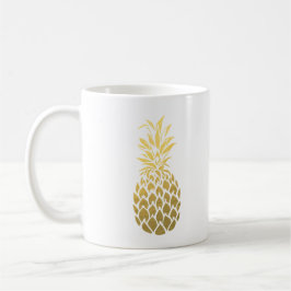 Taza de café de la piña del Relieve metalizado
