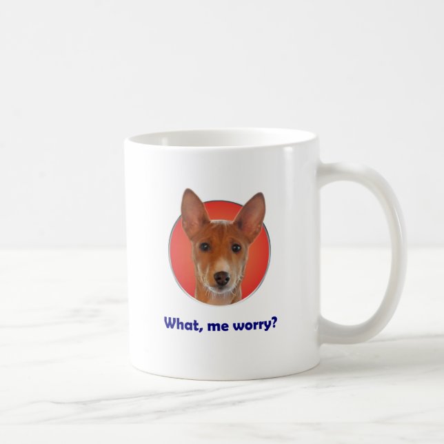 Taza de café de la preocupación de Basenji (Derecha)