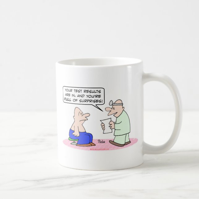 Taza De Café de la prueba de los resultados paciente del médico (Derecha)