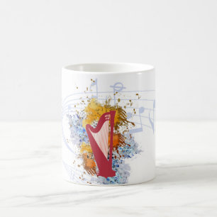 Taza de café de la ráfaga del color de la arpa