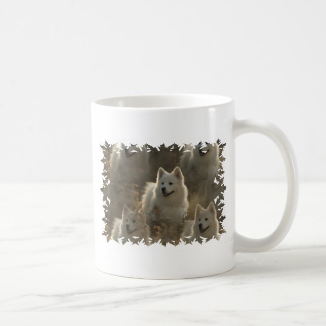Taza de café de la raza del perro del samoyedo (Derecha)