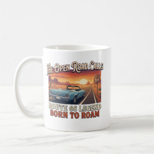 Taza de café de la ruta 66 vintage