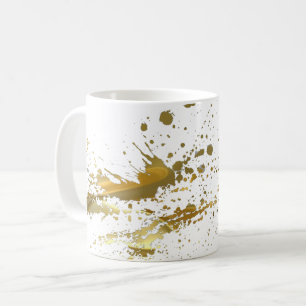 Taza de café de la salpicadura de la pintura del