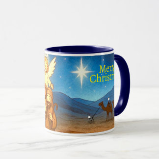 Taza de café de la selfie de la noche santa de Nav