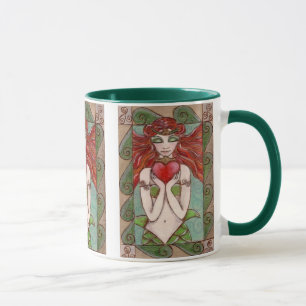 taza de café de la sirena del claddagh