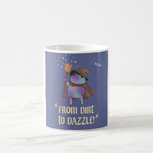 Taza De Café De la suciedad al brillo Sombrero de bruja de rana