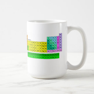 Taza de café de la tabla periódica por los