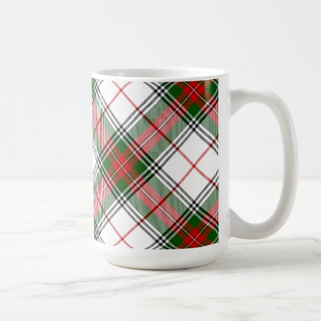 Taza De Café ~ de la tela escocesa del navidad personalizado (Derecha)