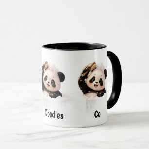 Taza de café de la tienda Panda Doodles Co
