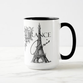 Taza de café de la torre Eiffel de París del