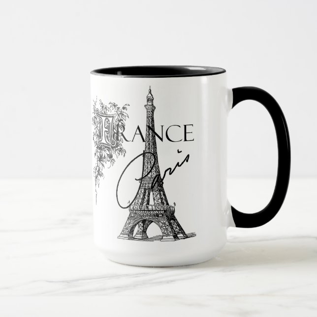 Taza de café de la torre Eiffel de París del (Derecha)