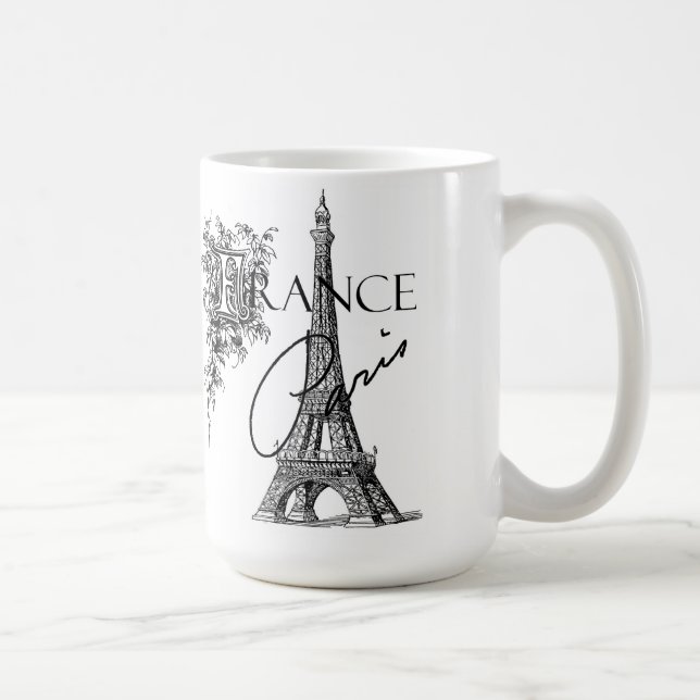Taza de café de la torre Eiffel de París del (Derecha)