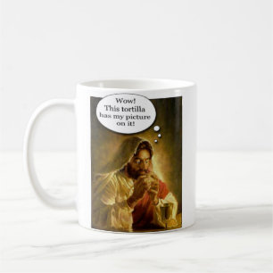Taza de café de la tortilla de Jesús