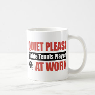 Taza De Café De la tranquilidad jugador de tenis de mesa por