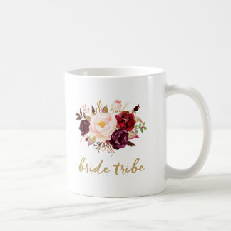 Taza de café de la tribu de la novia - floral,