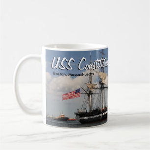 Taza de café de la USS Constitution histórica de B