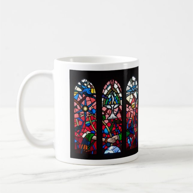 Taza de café de la ventana color de rosa (Izquierda)