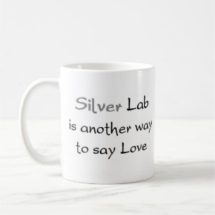 taza de café de laboratorio plateado