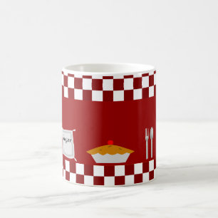 Taza de café de las empanadas del tablero de dama