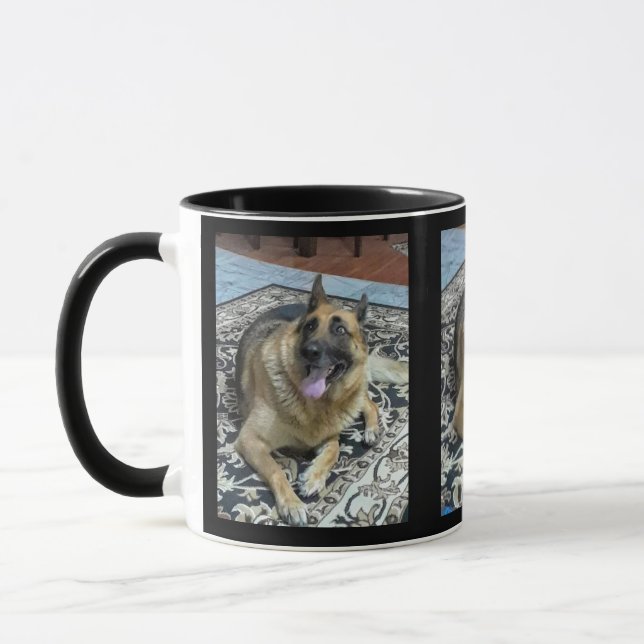 Taza de café de las expresiones del perro de (Izquierda)