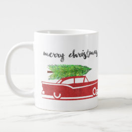 Taza de café de las Felices Navidad retra