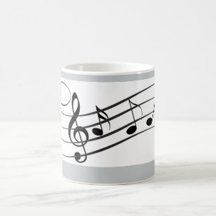 taza de café de las notas musicales