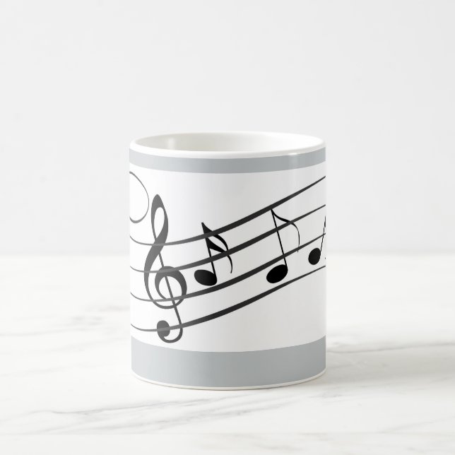 taza de café de las notas musicales (Centro)
