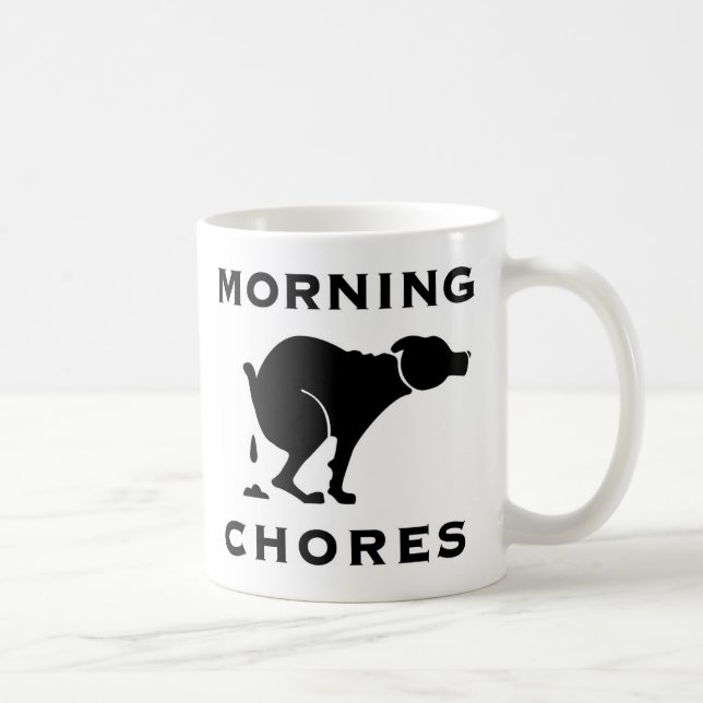 Taza de café de las tareas de la mañana (Derecha)