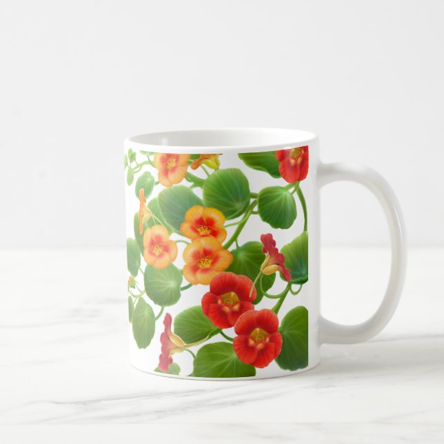 Taza de café de las vides de la capuchina (Derecha)